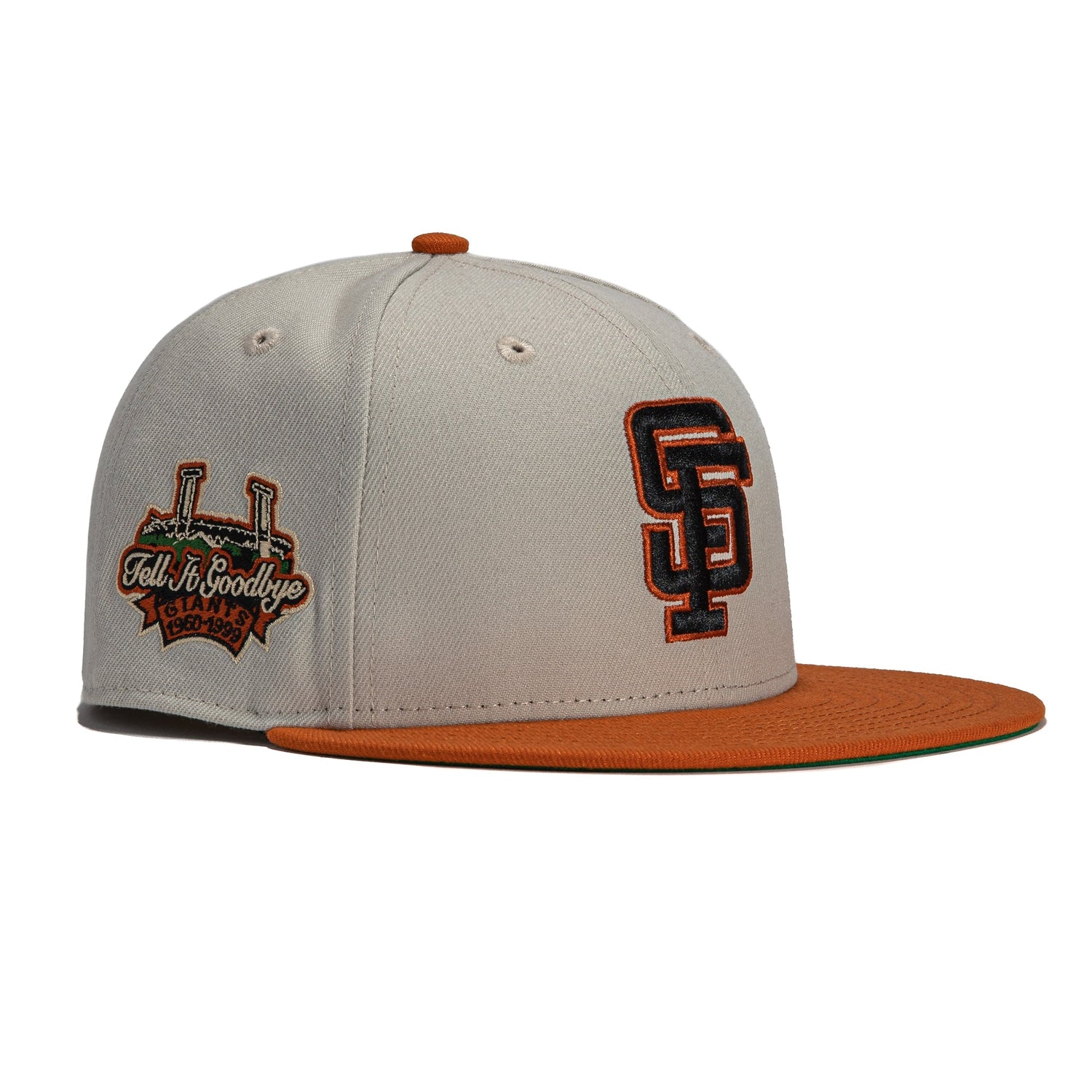 New Era 59FIFTY San Francisco Giants Tell It Goodbye Patch Hat - Stone, Burnt Orange Stone/Burnt Orange / 7 5/8