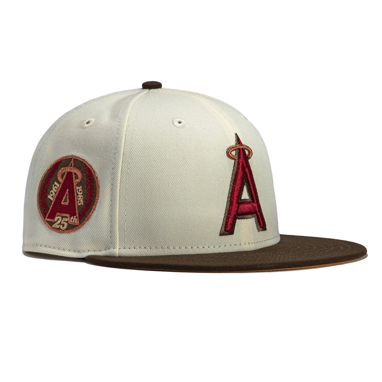 New Era 59Fifty Los Angeles Angels 25th Anniversary Patch Hat - Black, – Hat  Club