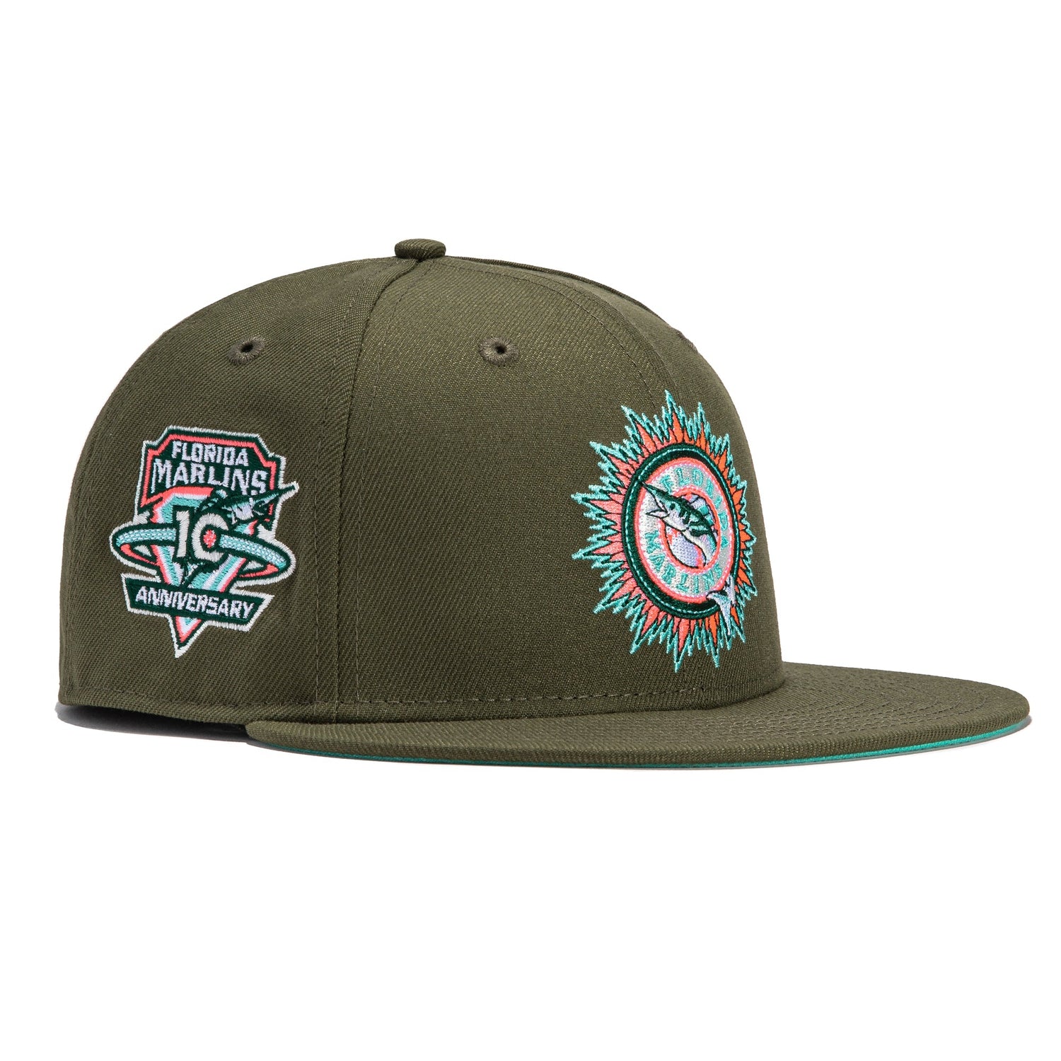 New Era Miami Marlins City Connect Patch Alternate Hat Club Exclusive 59Fifty  Fitted Hat Neon Blue - Novelship