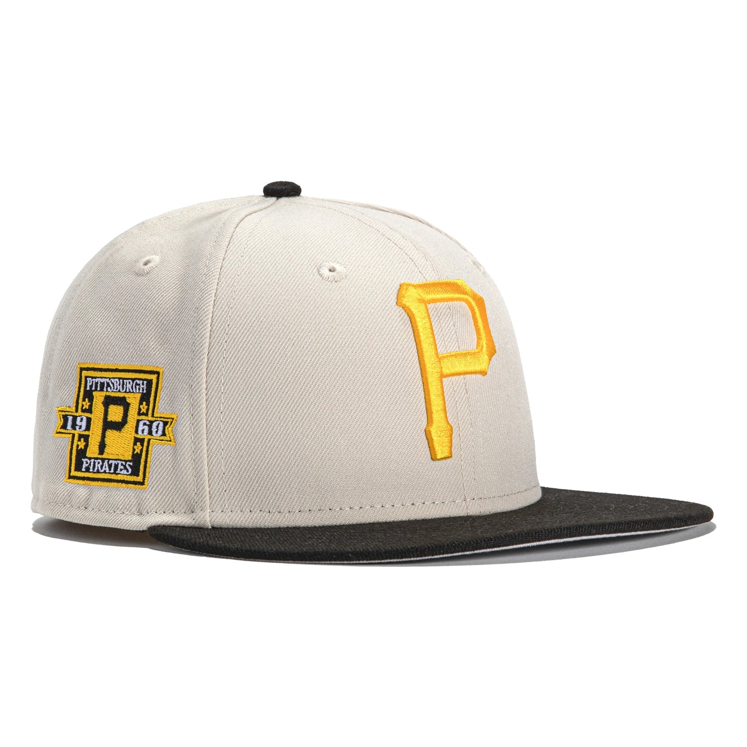 Exclusive New Era Pittsburgh Pirates Fitted Hat MLB Club Size 7 1/2 2tone  Tan