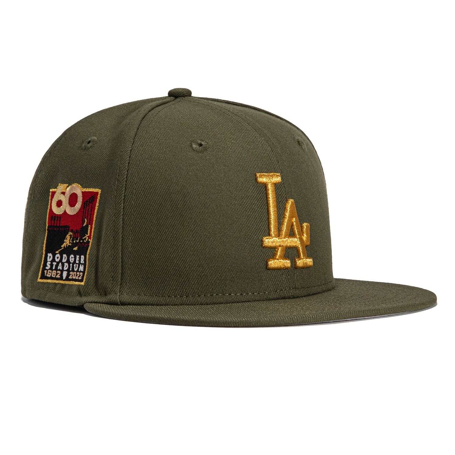 59FIFTY Los Angeles Dodgers Vegas Gold/Sky/Gray 60th Anniversary Patch