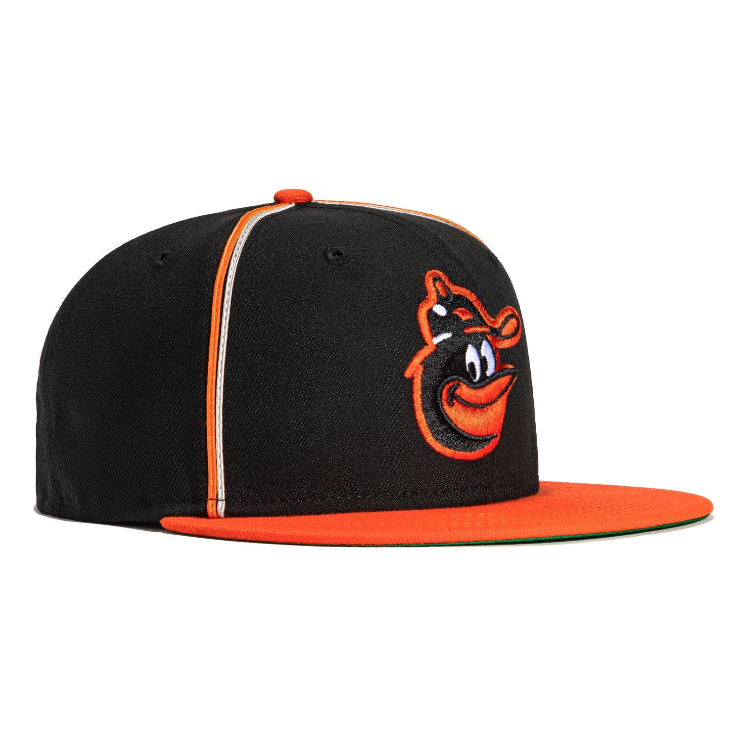 Baltimore Orioles New Era Team Color 9FIFTY Snapback Hat - White/Orange