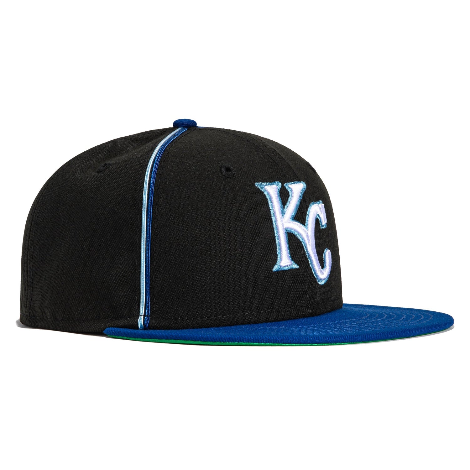 Off White Kansas City Royals Sky Blue Visor Gray Bottom 50th Anniversary Side Patch New Era 59FIFTY Fitted 7