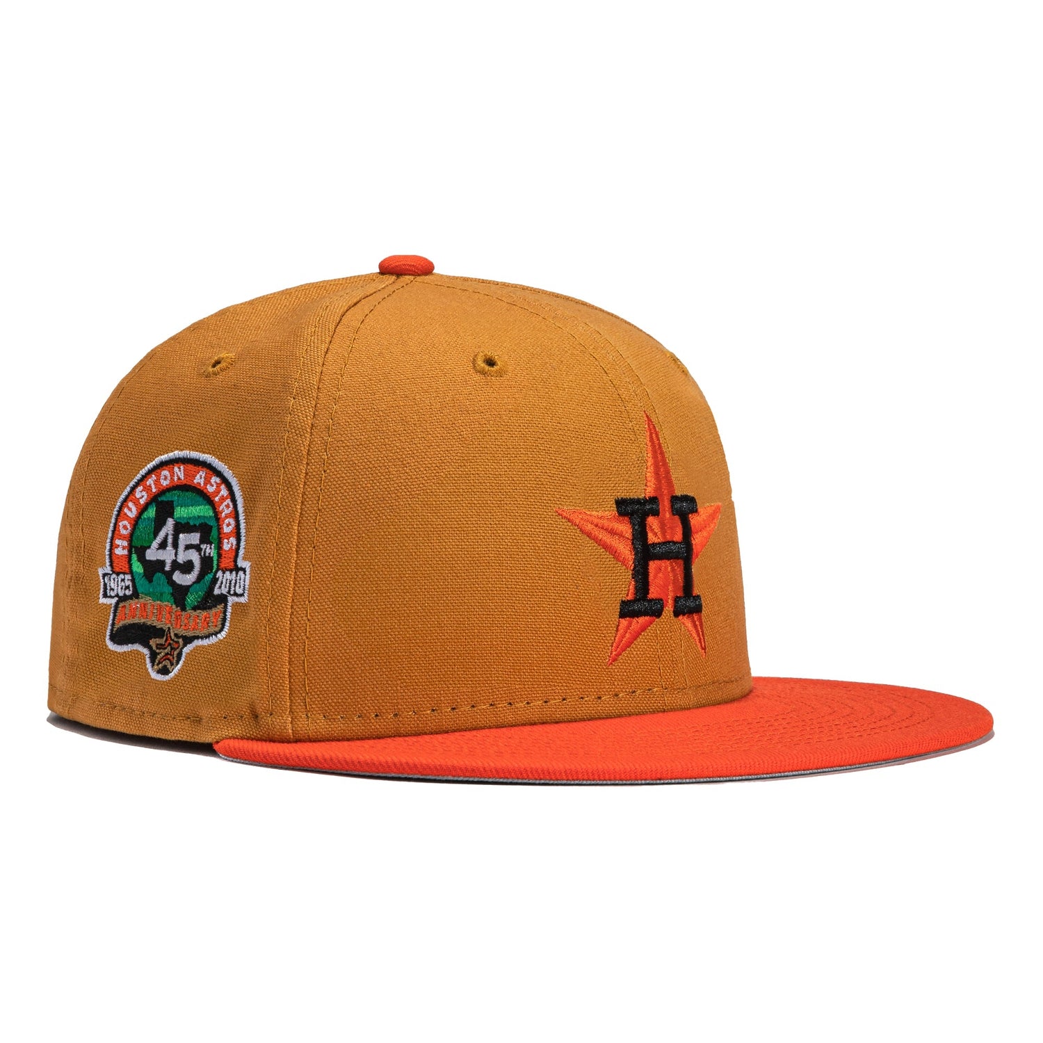New Era 59FIFTY Turkey Bowl Houston Astros 45th Anniversary Patch Hat - Khaki, Orange Khaki/Orange / 7 3/4