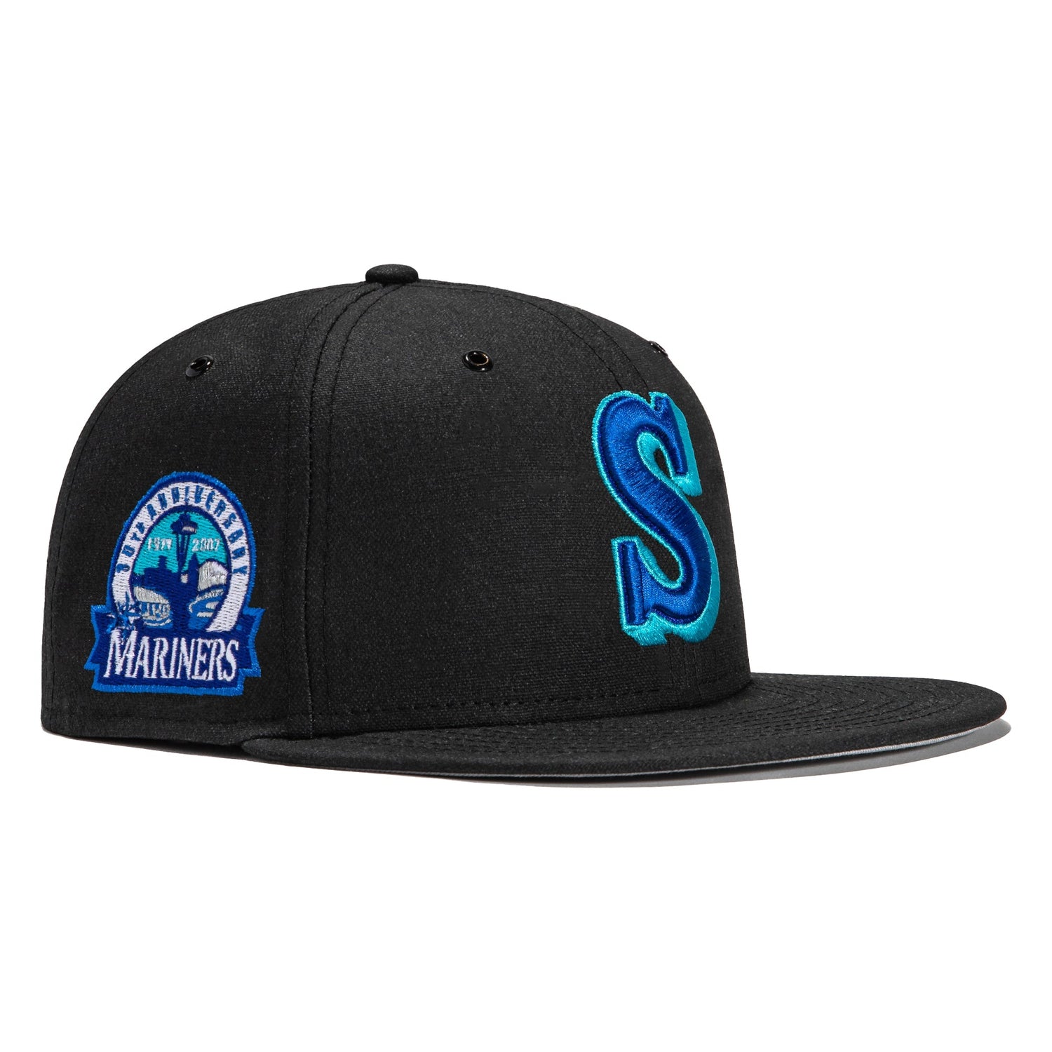 New Era 59FIFTY Sharktooth Seattle Seahawks 10th Anniversary Patch Hat - Black Black / 7 1/2