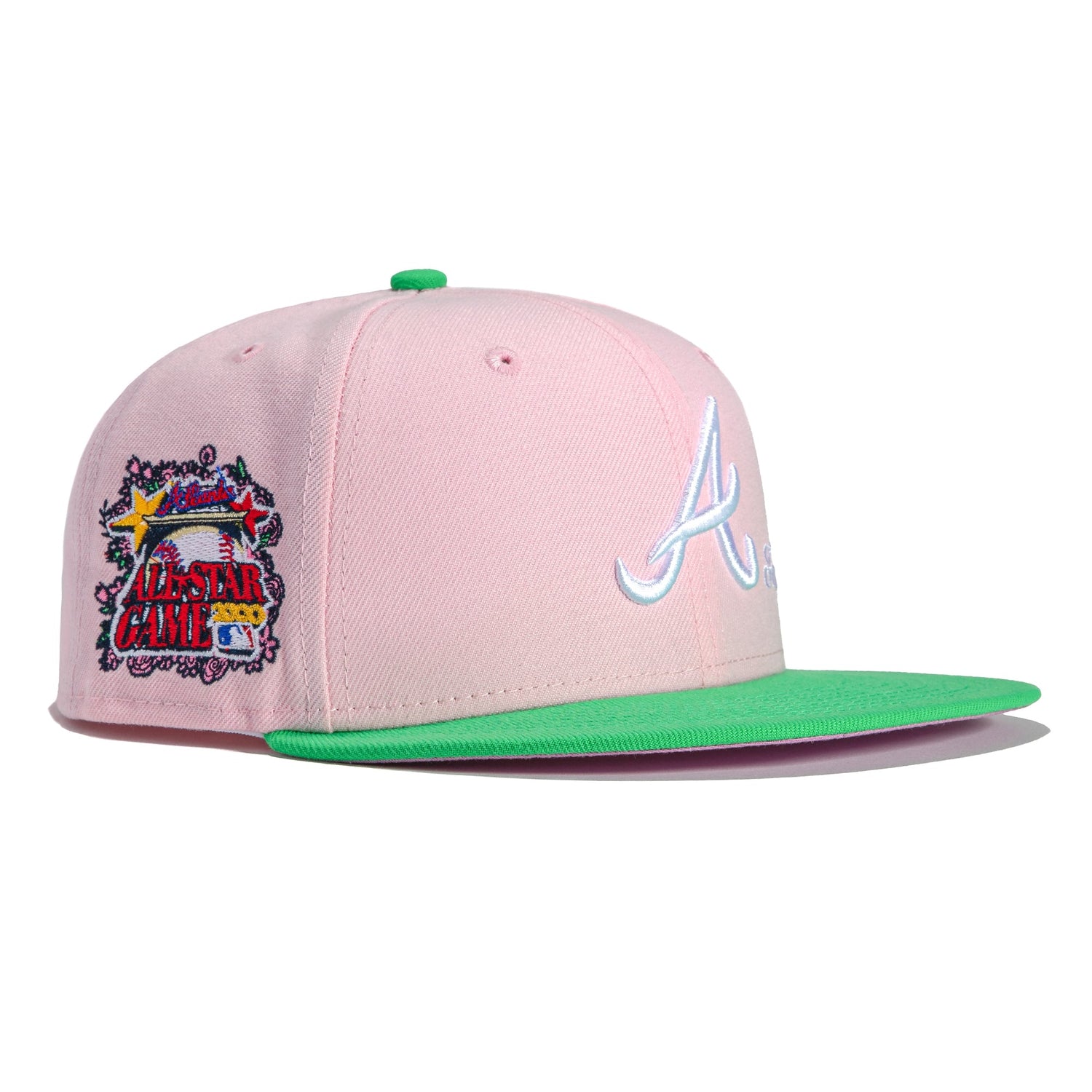 New Era 59FIFTY Jae Tips Forever Atlanta Braves 2000 All Star Game Patch Hat - Pink, Lime Green Pink/Lime Green / 7 7/8