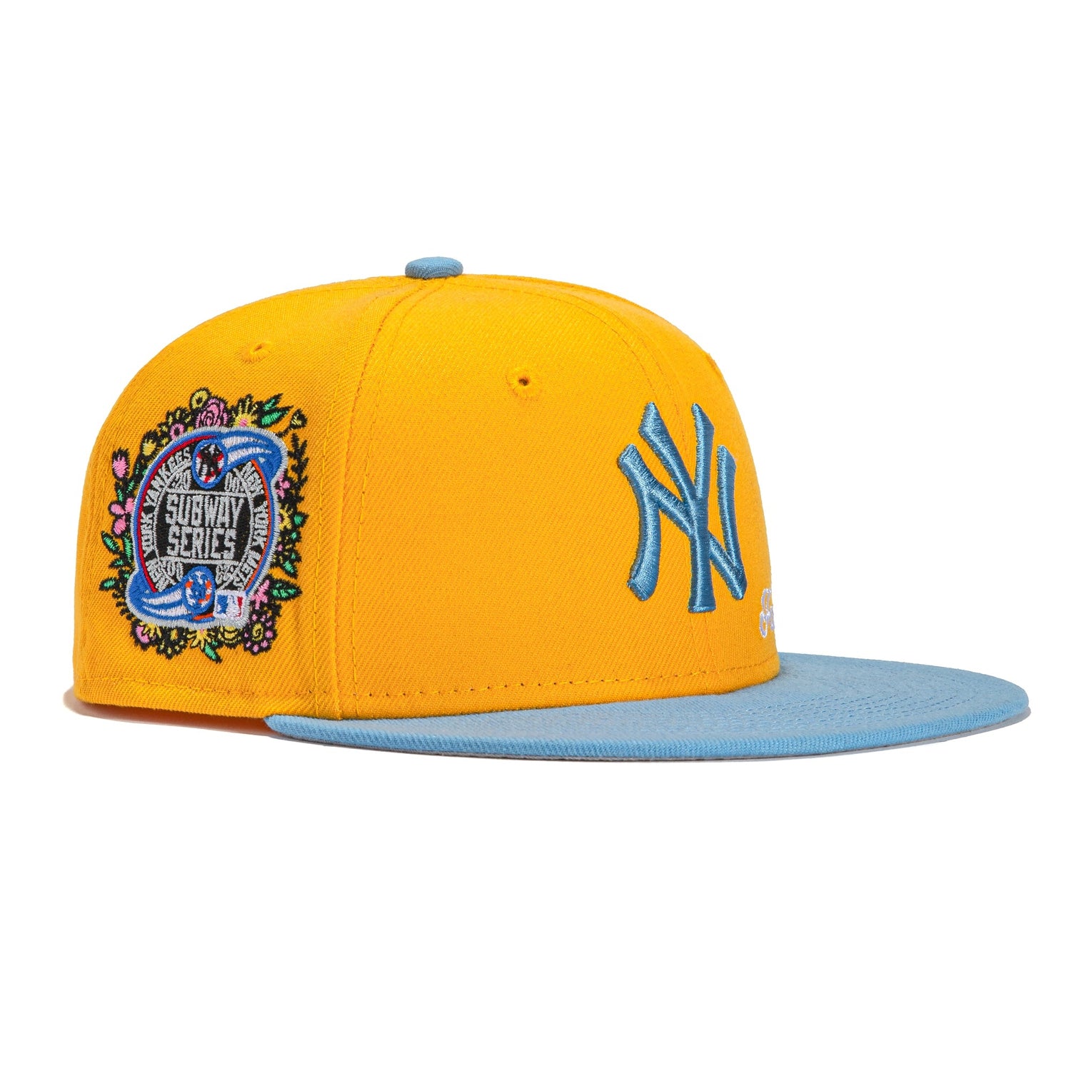 New York Yankees New Era 5950 Basic Fitted Hat - Blue/Gold