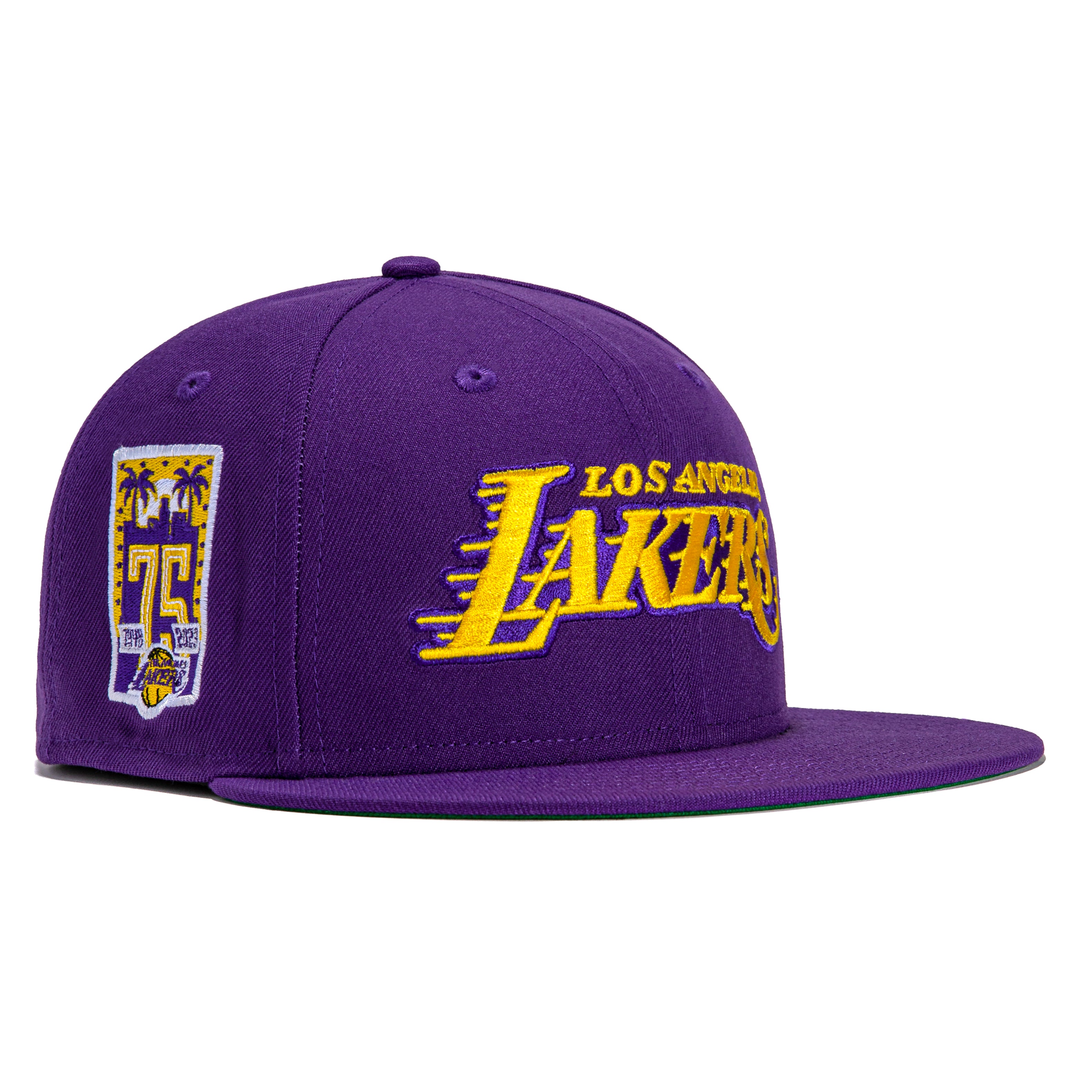 Los Angeles Lakers Mitchell & Ness Pinwheel Snapback Adjustable Hat -  Purple/Gold
