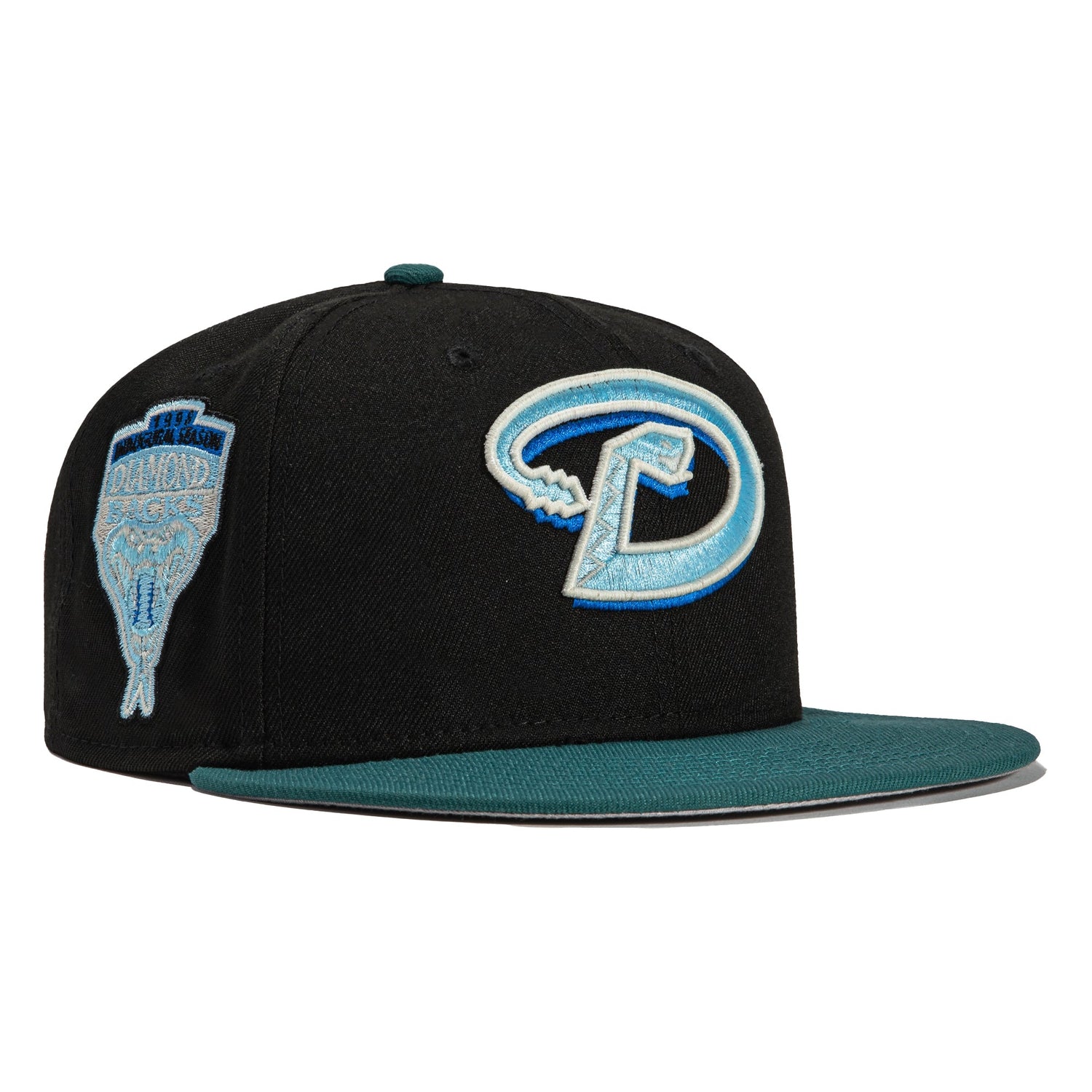 Navy Blue Oakland Athletics Icy Blue Bottom 50th Anniversary Side Patch New  Era 59Fifty Fitted