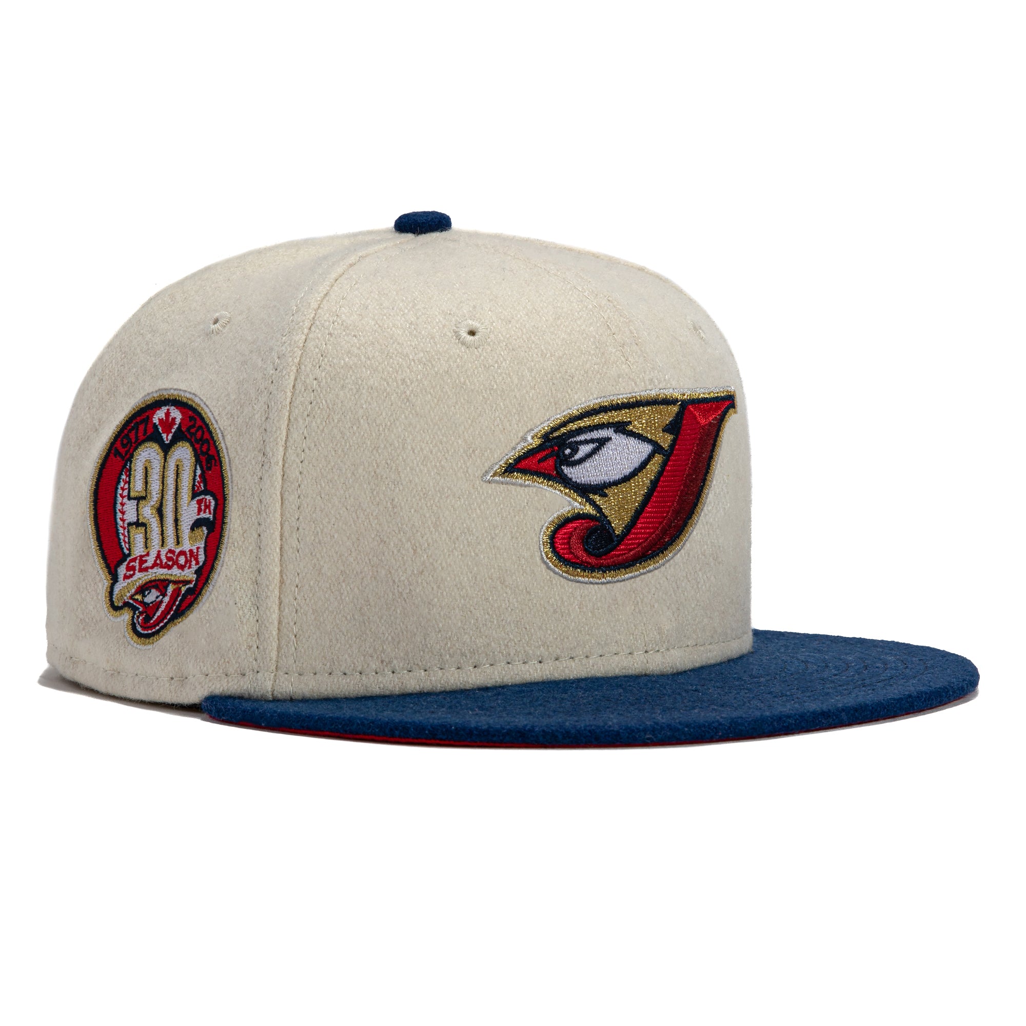 Toronto Blue Jays New Era Undervisor 59FIFTY Fitted Hat - White/Red