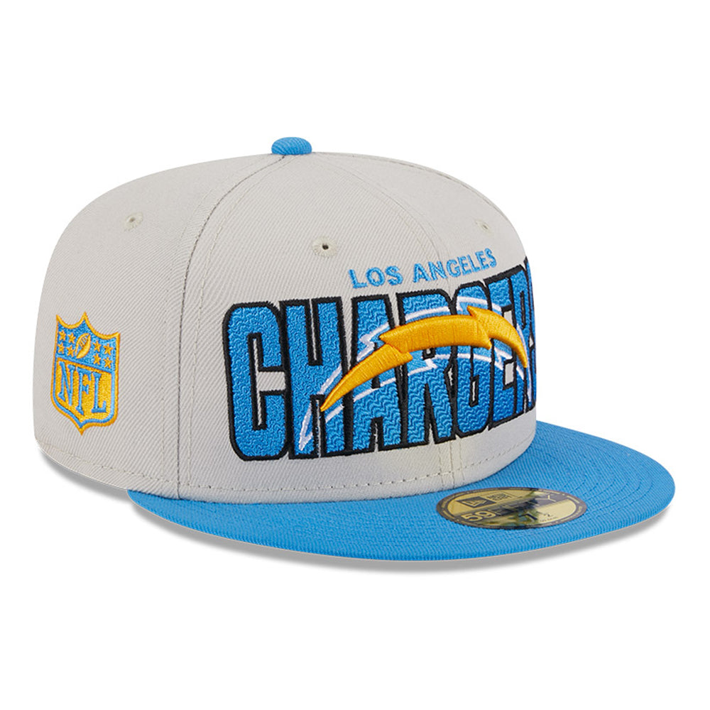 New Era 59FIFTY 2023 Draft Los Angeles Chargers Hat - Stone, Light Blue Stone/Light Blue / 7 1/2