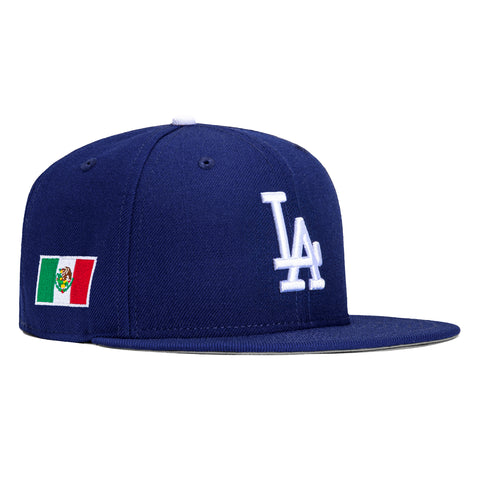 New Era 59FIFTY Los Angeles Dodgers Mexico Flag Patch Hat - Royal Game / 7 5/8
