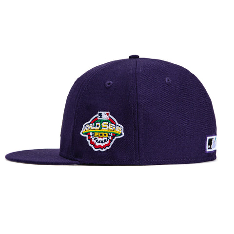 New Era 59Fifty Arizona Diamondbacks 2001 World Series Patch Hat - Purple