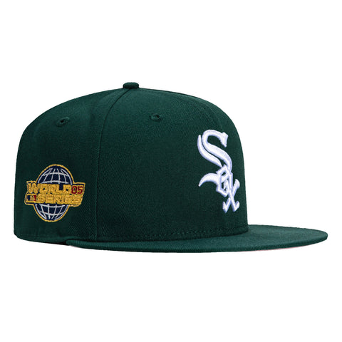 New Era 59Fifty Green Eggs and Ham Chicago White Sox 2005 World Series Patch Pink UV Hat - Green