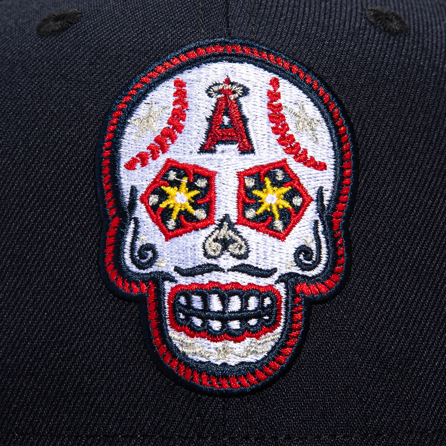 New Era 59Fifty Los Angeles Angels Sugar Skull Hat - Navy – Hat Club