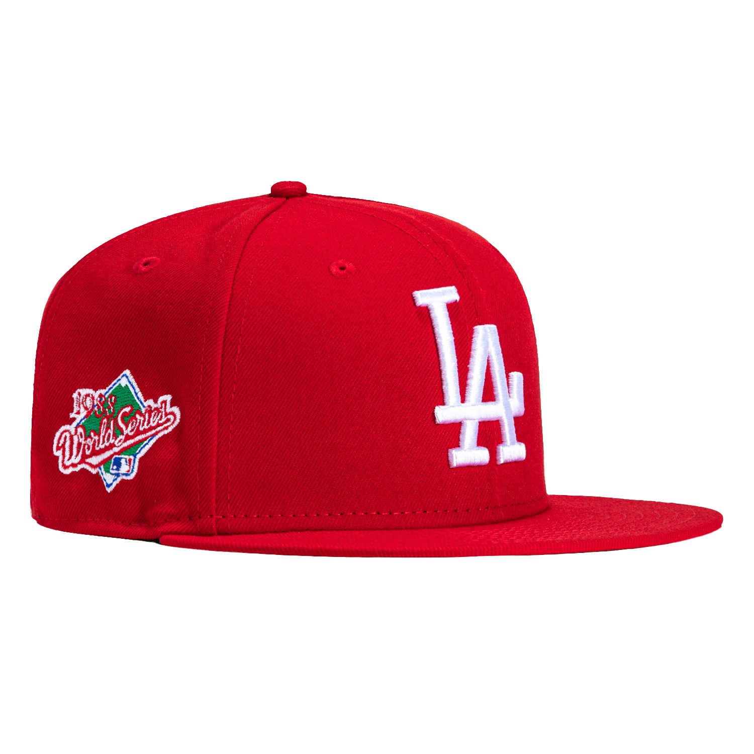 New Era 59Fifty Los Angeles Dodgers 1988 World Series Patch Hat - Red ...