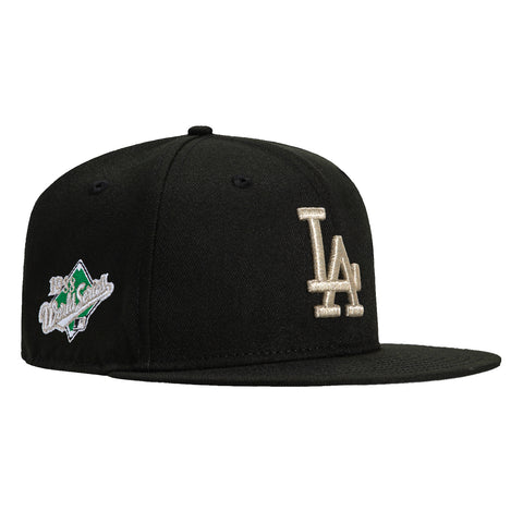 New Era 59Fifty Los Angeles Dodgers 1988 World Series Patch Hat - Black, Metallic Silver