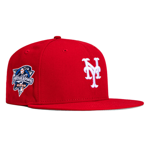 New Era 59Fifty New York Mets 2000 World Series Patch Hat - Red, White
