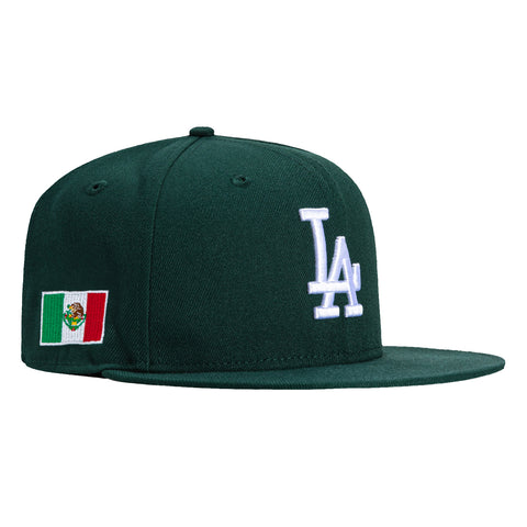 New Era 59Fifty Los Angeles Dodgers Mexico Flag Patch Hat - Green, White