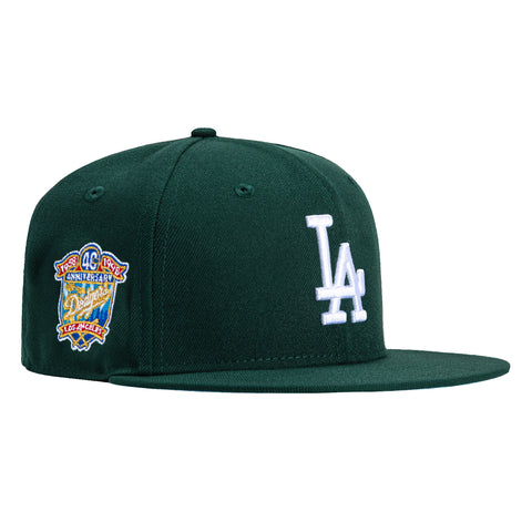 New Era 59Fifty Green Icy Los Angeles Dodgers 40th Anniversary Patch Hat - Green, White