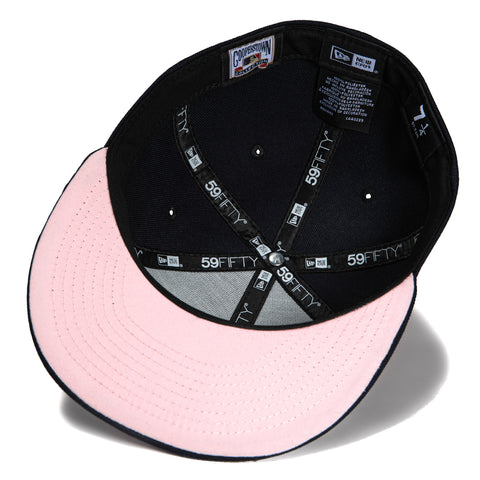 New Era 59Fifty New York Yankees 1957 World Series Patch Pink UV Hat - Navy