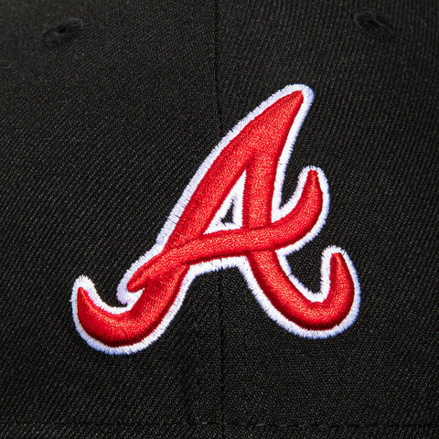 New Era 59Fifty Black Dome Atlanta Braves Inaugural Patch Hat - Black