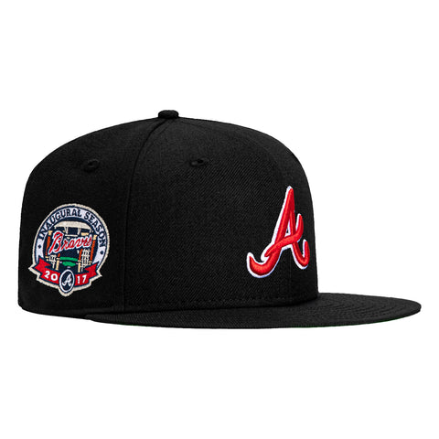 New Era 59Fifty Black Dome Atlanta Braves Inaugural Patch Hat - Black