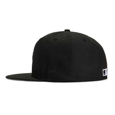 New Era 59Fifty Los Angeles Dodgers 100th Anniversary Patch Hat - Black, Metallic Silver