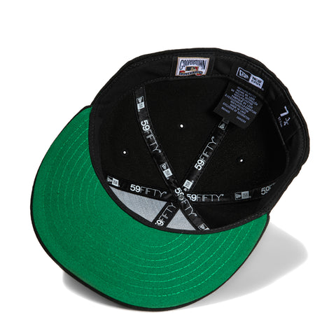 New Era 59Fifty Aux Pack Los Angeles Dodgers 50th Anniversary Stadium Patch Hat - Black, White, Lime Green