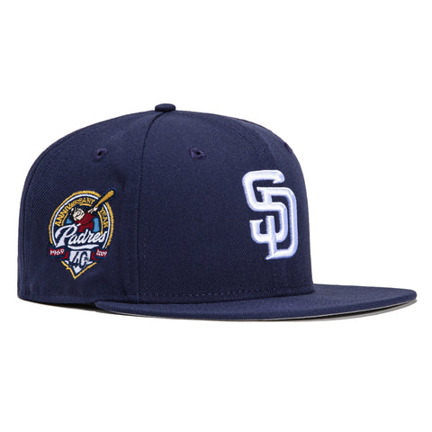 San Diego Padres New Era City Sky Blue Undervisor 59FIFTY Fitted Hat - Black