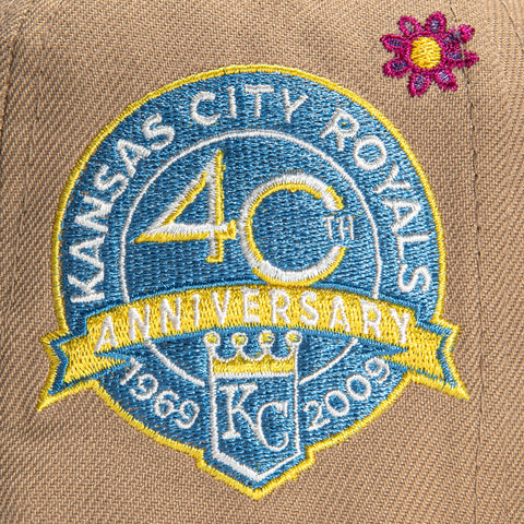 New Era 59Fifty Super Bloom Kansas City Royals 40th Anniversary Patch Hat - Tan