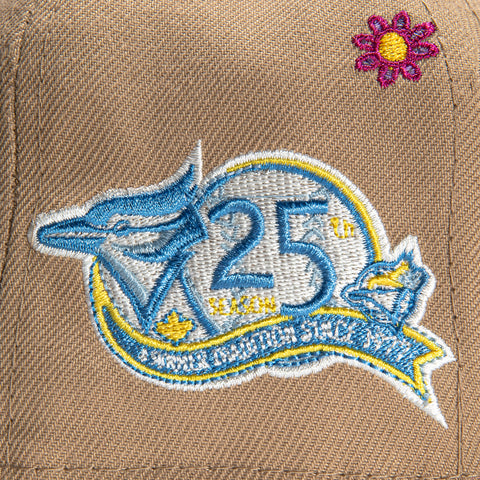 New Era 59Fifty Super Bloom Toronto Blue Jays 25th Anniversary Patch Hat - Tan