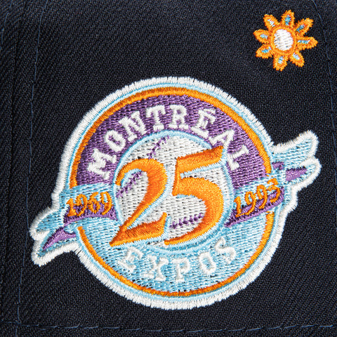 New Era 59Fifty Super Bloom Montreal Expos 25th Anniversary Patch Hat - Navy