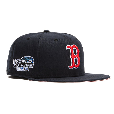 Boston Red Sox 2004 World Series 59FIFTY New Era Fitted Hats (Navy Gray Under BRIM) 7 1/2