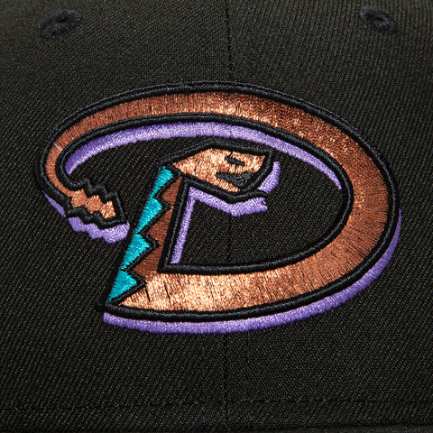 New Era 59Fifty Arizona Diamondbacks 2001 World Series Patch Pink UV D Hat - Black