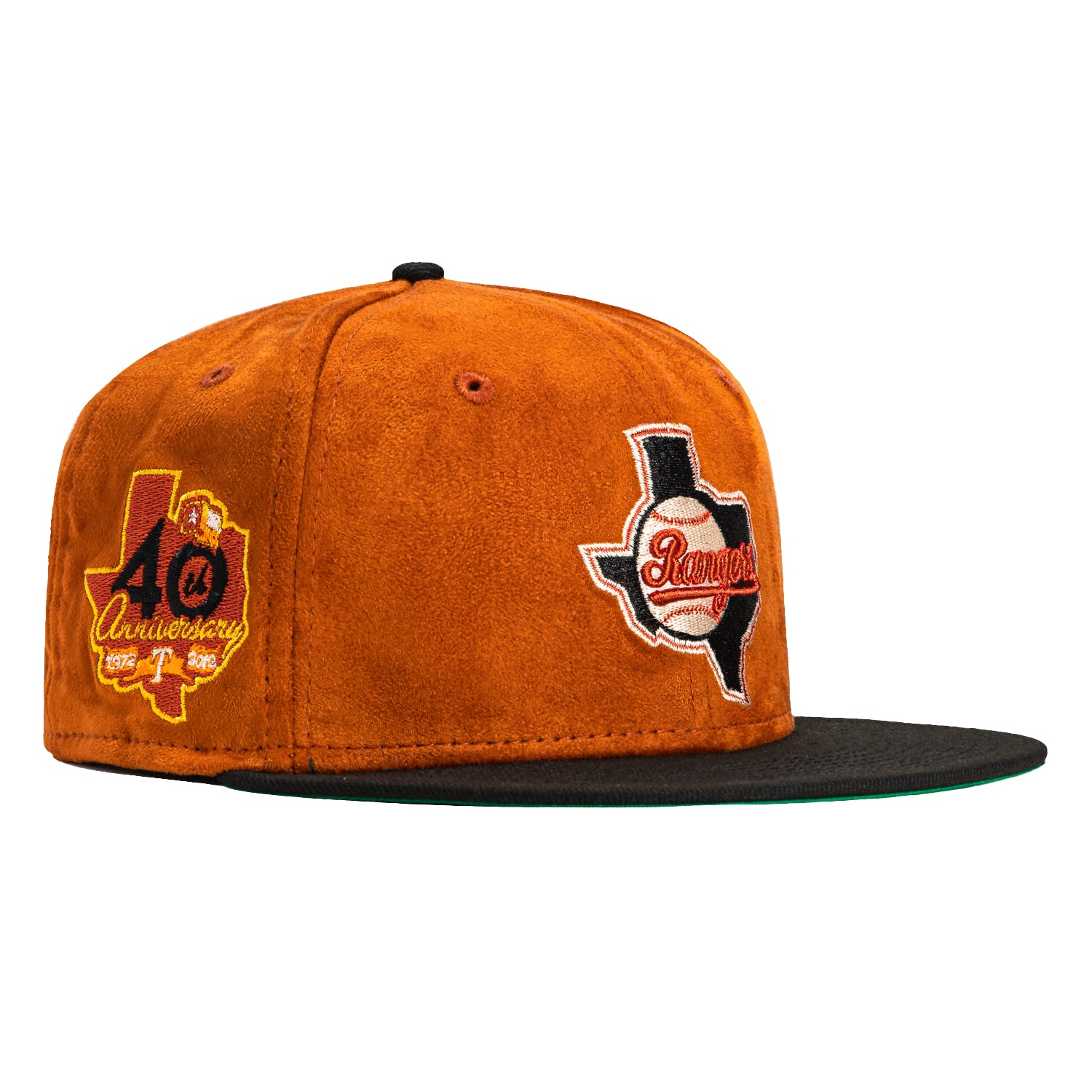 New Era Campfire Oakland Athletics 50th Anniversary Patch Hat Club Exclusive 59Fifty Fitted Hat Burnt Orange