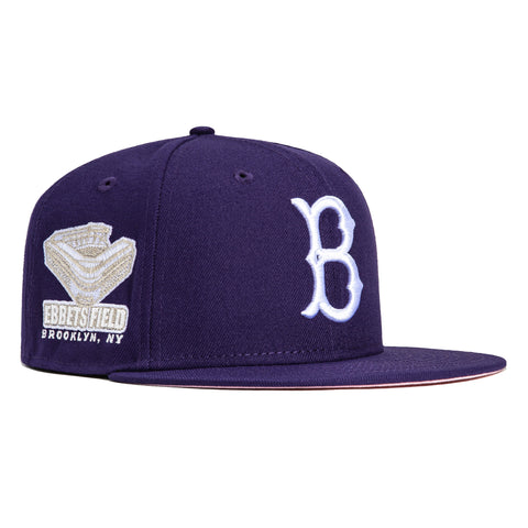 Brooklyn Dodgers New Era Ebbets Field Metallic Gold Undervisor 59FIFTY  Fitted Hat - Black
