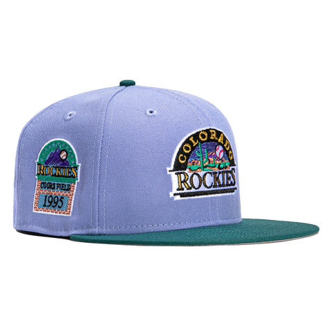 Colorado Rockies New Era Green Undervisor 59FIFTY Fitted Hat - Gray