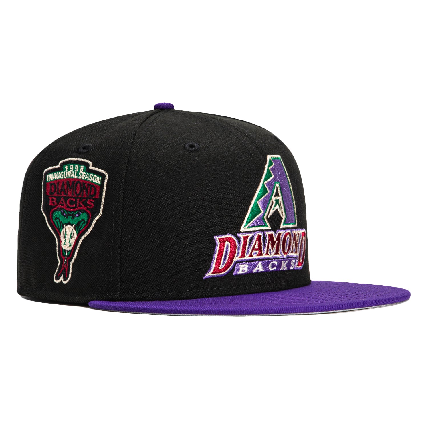 New Era 59Fifty Arizona Diamondbacks Inaugural Patch Logo Hat - Black ...