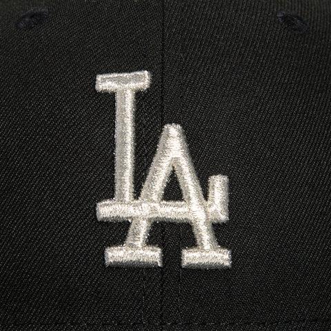 New Era 59Fifty Los Angeles Dodgers 50th Anniversary Stadium Patch Hat - Black, Metallic Silver