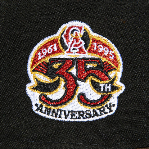 New Era 59Fifty Los Angeles Angels 35th Anniversary Patch Hat - Black, Brown