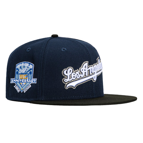 New Era 59Fifty Los Angeles Dodgers 50th Anniversary Patch Word Hat - Navy, Black