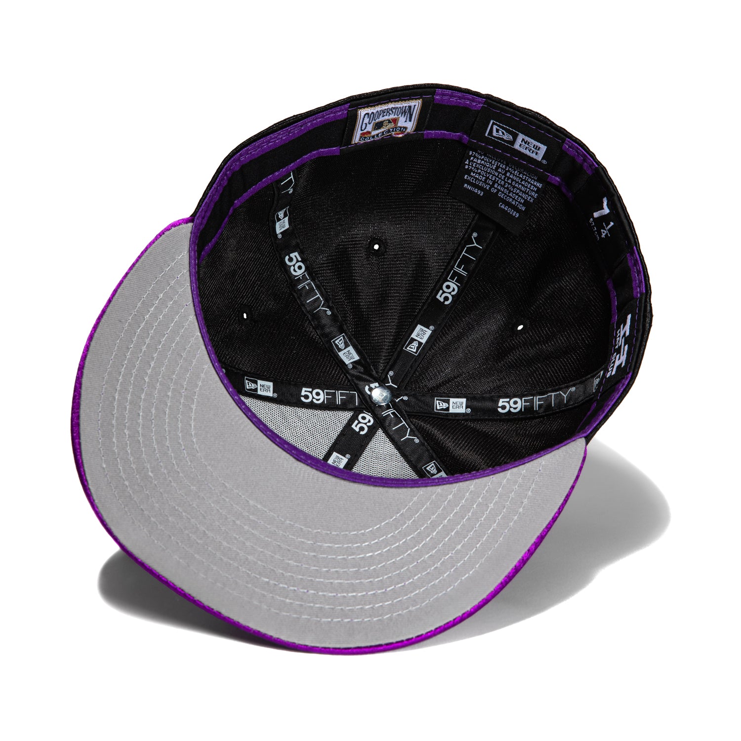 New Era 59Fifty Satin Tampa Bay Rays Inaugural Patch Hat - Black, Purp