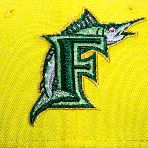 New Era 59FIFTY Taste Buds Miami Marlins 10th Anniversary Patch Hat - Yellow, Green Yellow/Green / 7 1/4