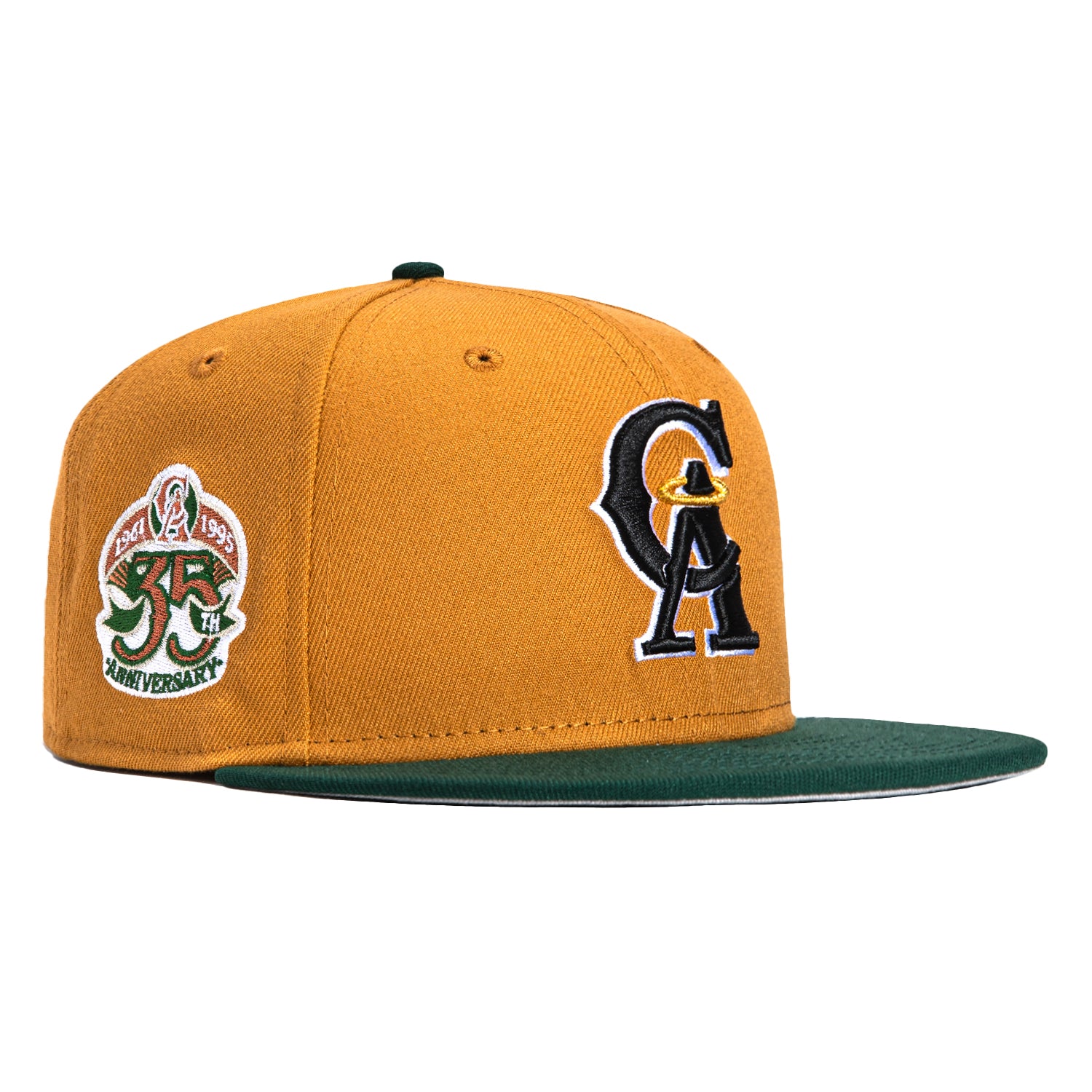 New Era 59Fifty Los Angeles Angels 35th Anniversary Patch Hat - Khaki ...