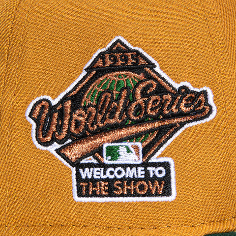 New Era 59Fifty Atlanta Braves 1995 World Series Welcome to the Show Patch Word Hat - Khaki, Green