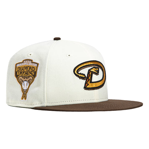 New Era 59Fifty Arizona Diamondbacks Inaugural Patch D Hat - White, Brown