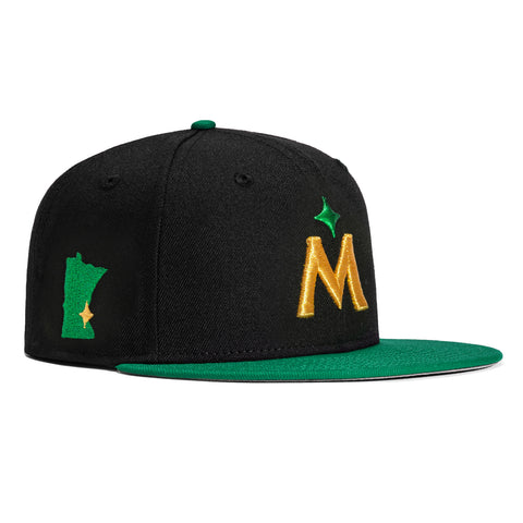 New Era 59Fifty Minnesota Twins State Patch Alternate Road Hat - Black, Kelly, Gold