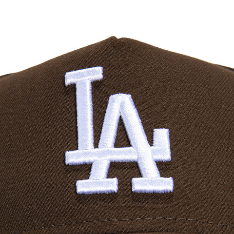 New Era 9Forty A-Frame Los Angeles Dodgers 60th Anniversary Stadium Patch Snapback Hat - Brown