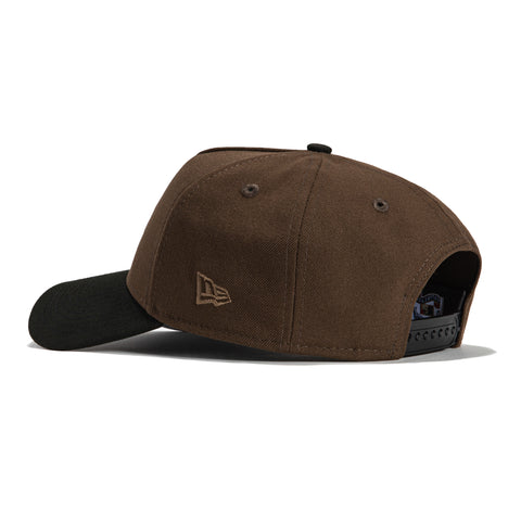 New Era 9Forty A-Frame Los Angeles Dodgers 50th Anniversary Patch Snapback Hat - Brown, Black